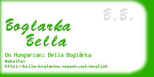 boglarka bella business card