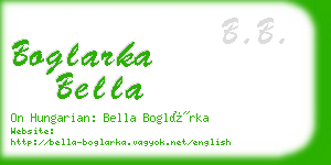 boglarka bella business card